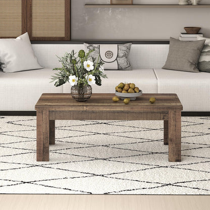 120 cm Farmhouse Coffee Table with Spacious Tabletop