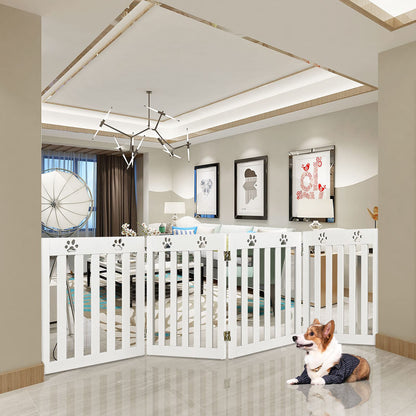 120 CM 8-Panel Height Anti-Rust Pet Playpen with Lockable Gate