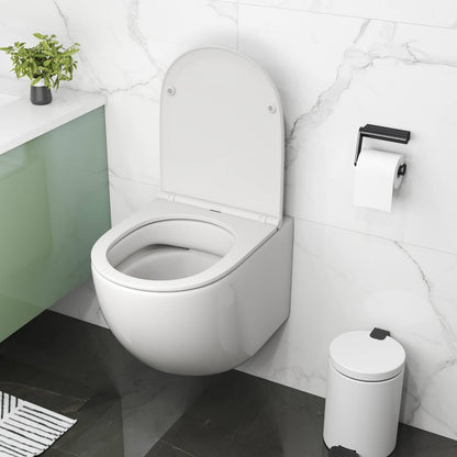 Wall Hung Toilet Ceramic Wall-Mounted Toilet Bowl and Toilet Seat