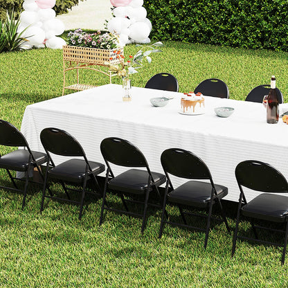 Set of 2 or 4 Folding Padded Party PVC Leather Stackable Chairs