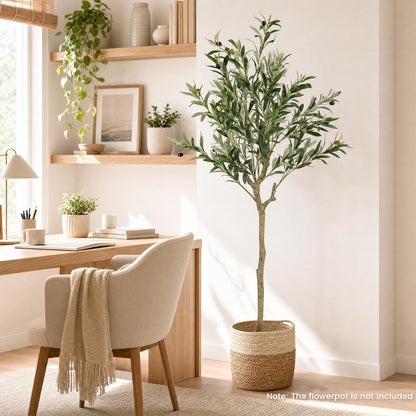 150 cm Artificial Olive Tree with 24 Olive Fruits and 576 Silk Leaves