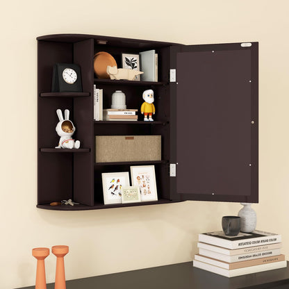 3 Tier Mirrored Wall Mounted Bathroom Cabinet