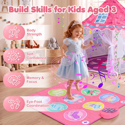 Kids Play Tent, Indoor Large Playhouse (with Dance Mat)