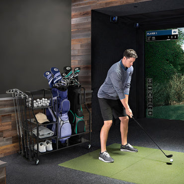 5-In-1 Golf Bag Storage Organizer with Storage Basket