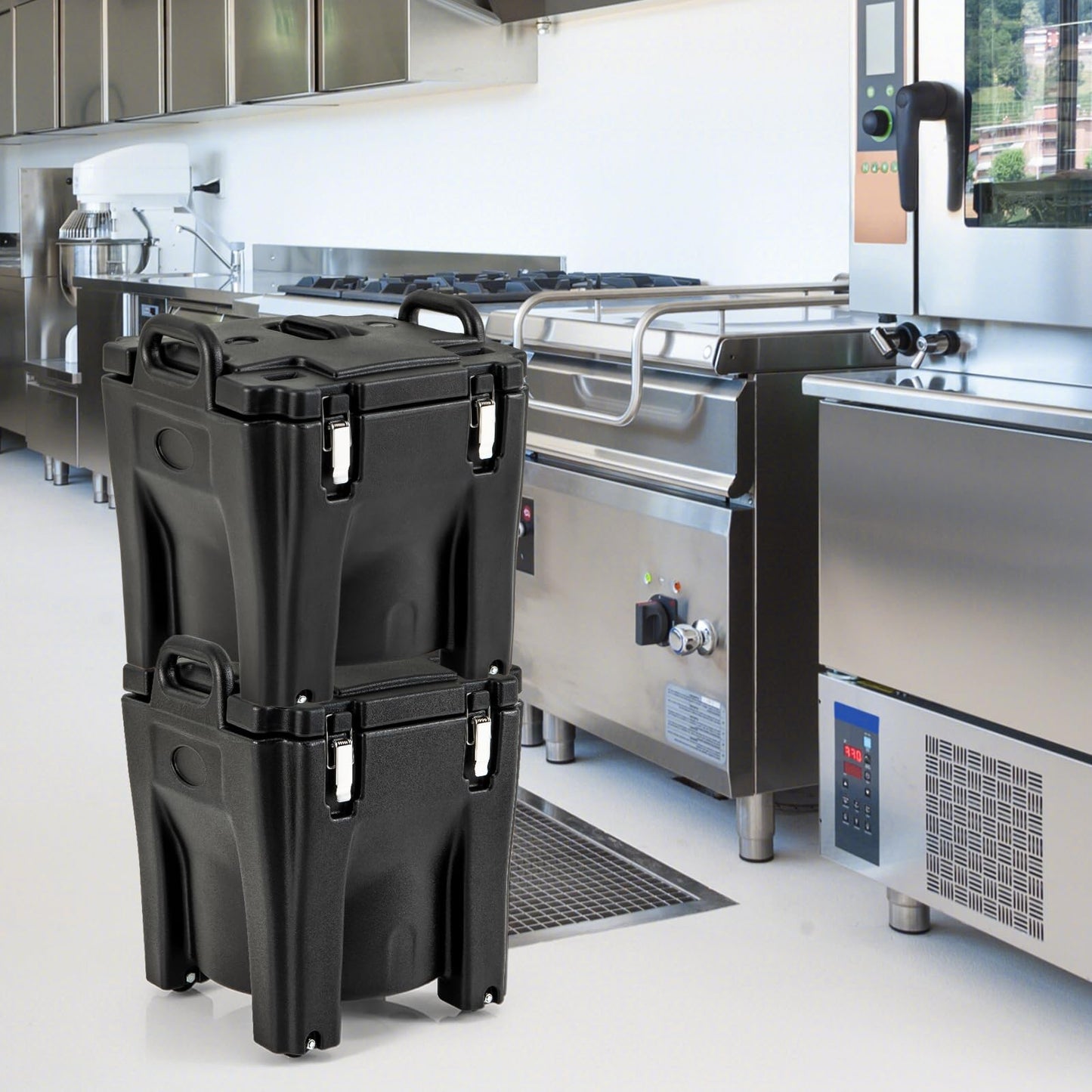 30L Portable Food Warmer with Stainless Steel Barrel for Catering Banquets Parties Camping