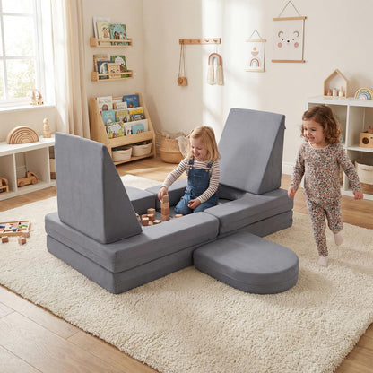 10 PCS Modular Kids Play Couch Toddler Climb and Crawl Foam Playset