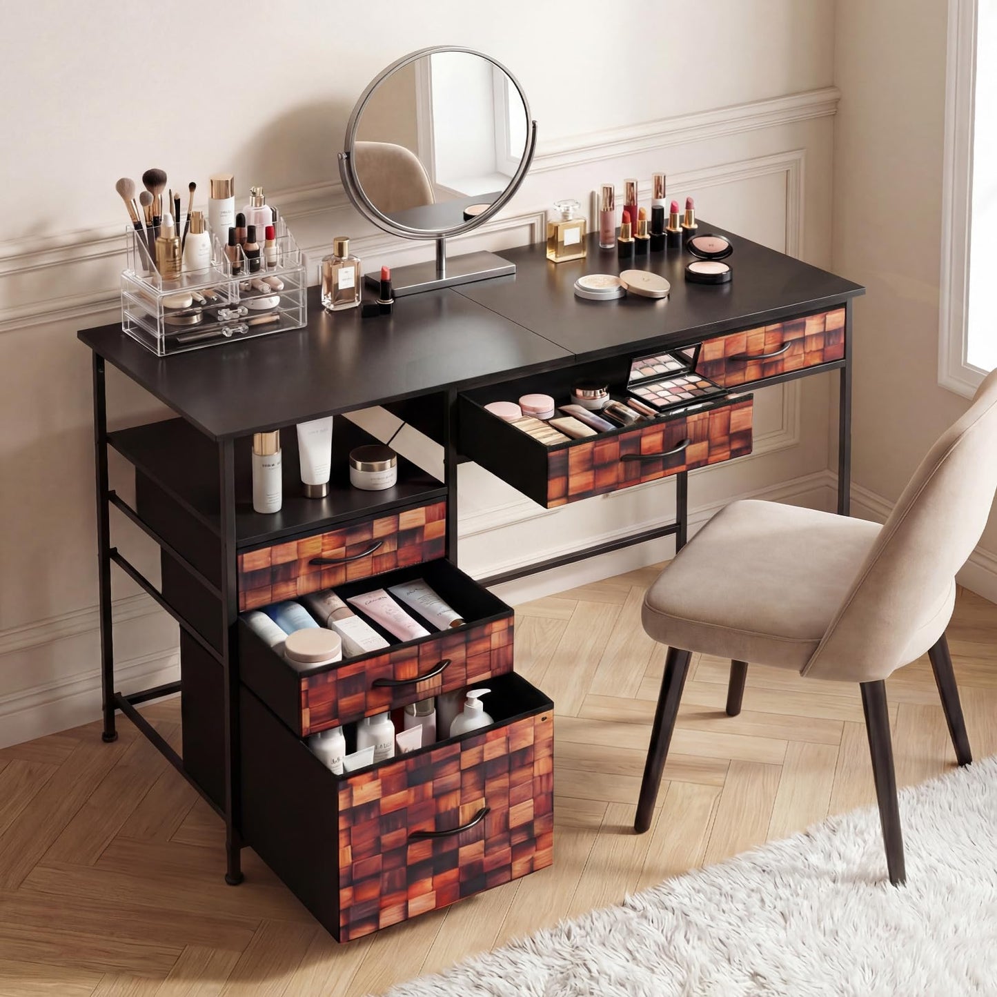 120 CM Computer Desk Home Office Desk with Metal Frame