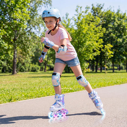 Kids Inline Skates for Boys & Girls, 4 Sizes Adjustable Blades Roller Skates