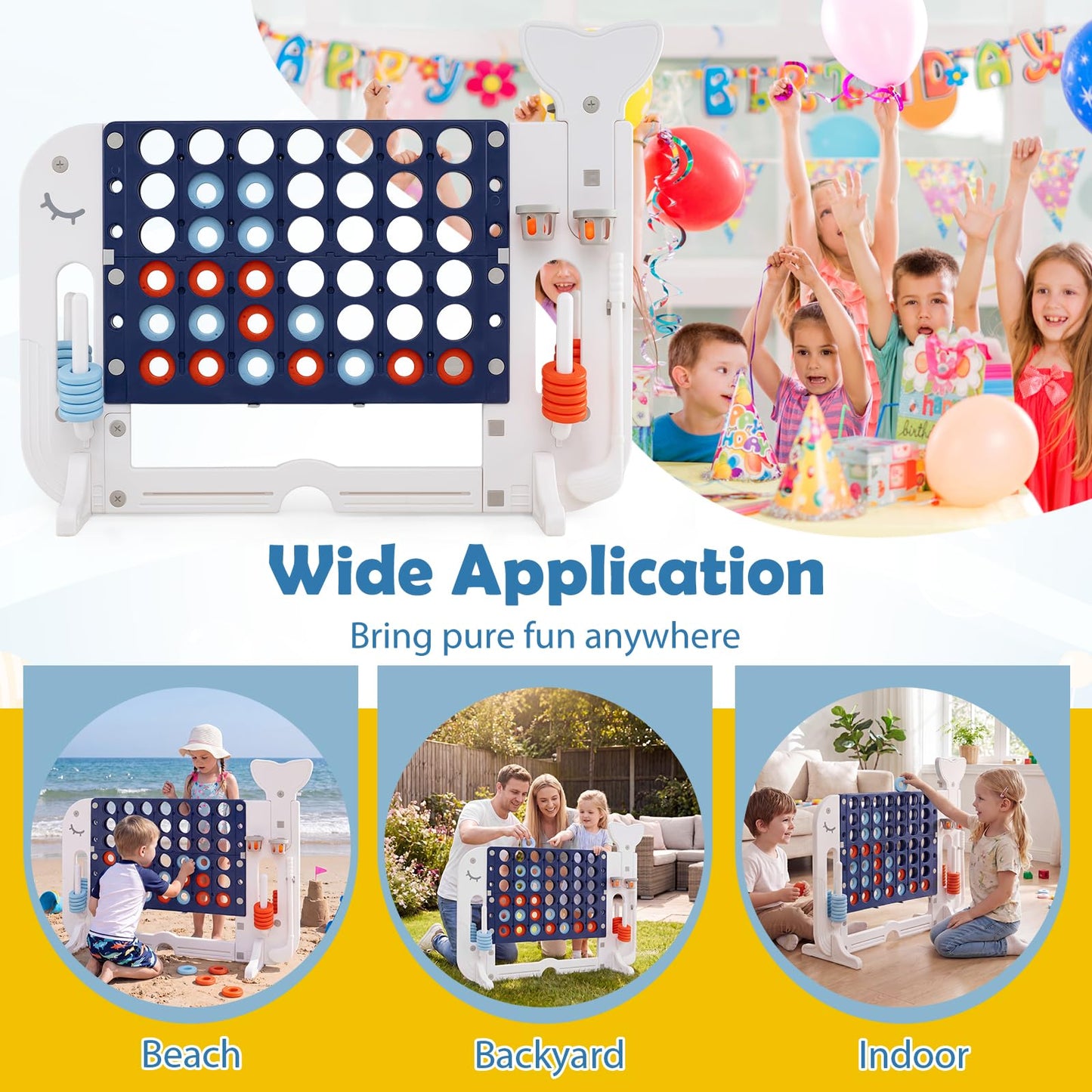 Giant 4-to-Score Game Set, Jumbo Connect Four Game