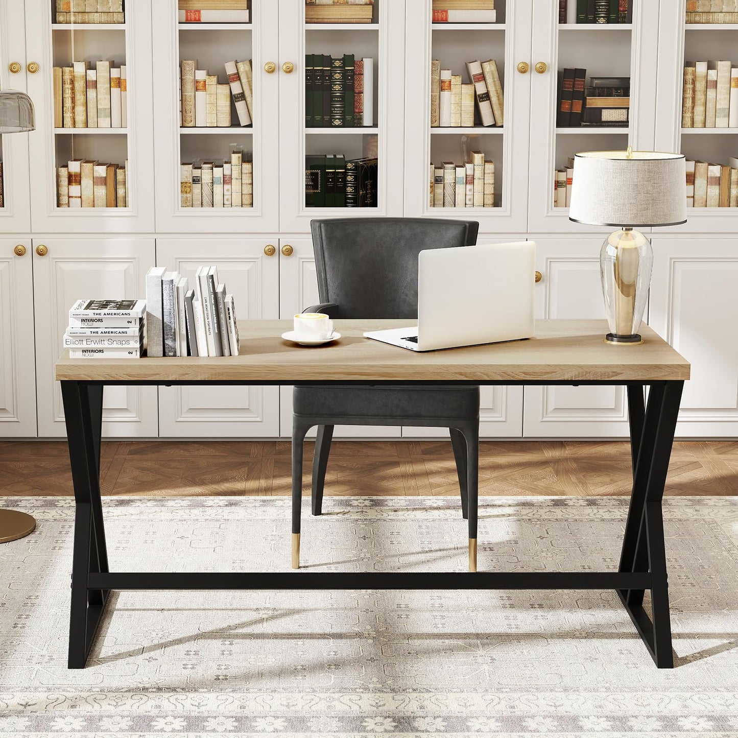 Home Office X Shaped Gaming Working Desk with Crossbar