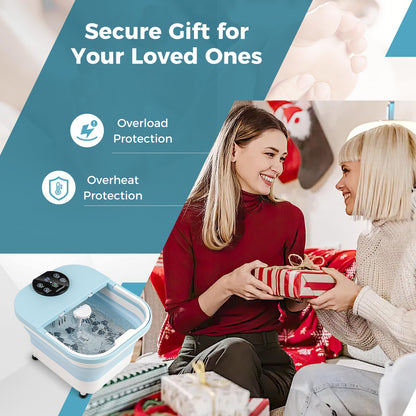 Collapsible Foot Spa Massager Bath Tub with Heat Shower and Timer