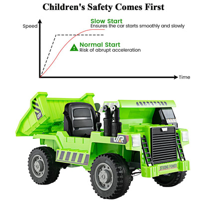 12V Kids Ride on Dump Truck with Electric Dump Bed