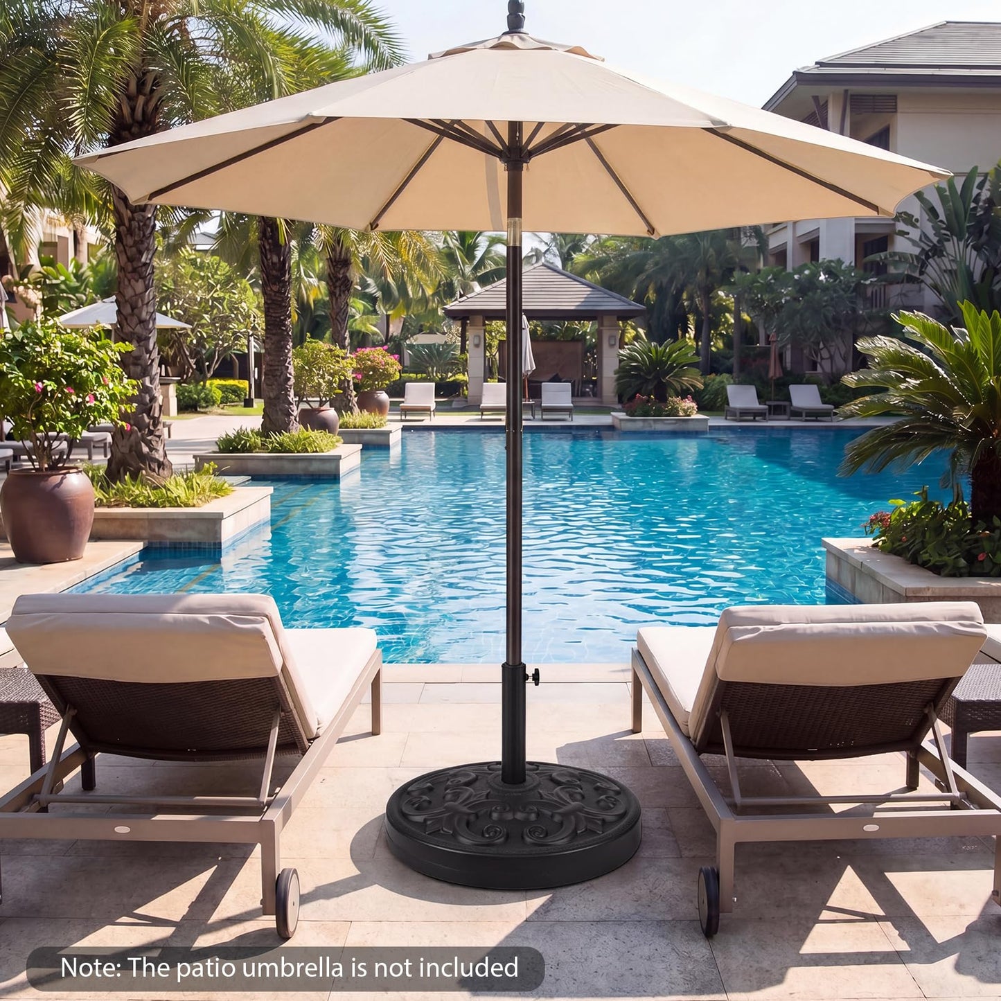 Round Parasol Base, 38mm Heavy Duty Umbrella Stand