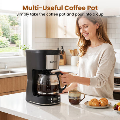 1.5L Filter Coffee Machine, Drip Coffee Maker with Reusable Filter