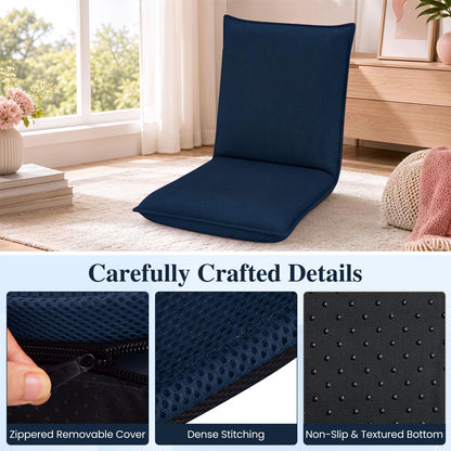 Folding Sofa Chair Bed, 6-Position Adjustable Floor Chair