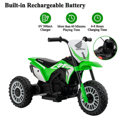 Honda Licensed Kids Ride On Motorbike with Horn Anti-slip Handlebars