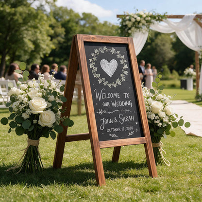 70 ×31 cm Foldable A-Frame Chalk Board Sign