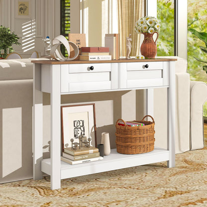 Console Table with 2 Drawers 106 CM Long Entryway Table