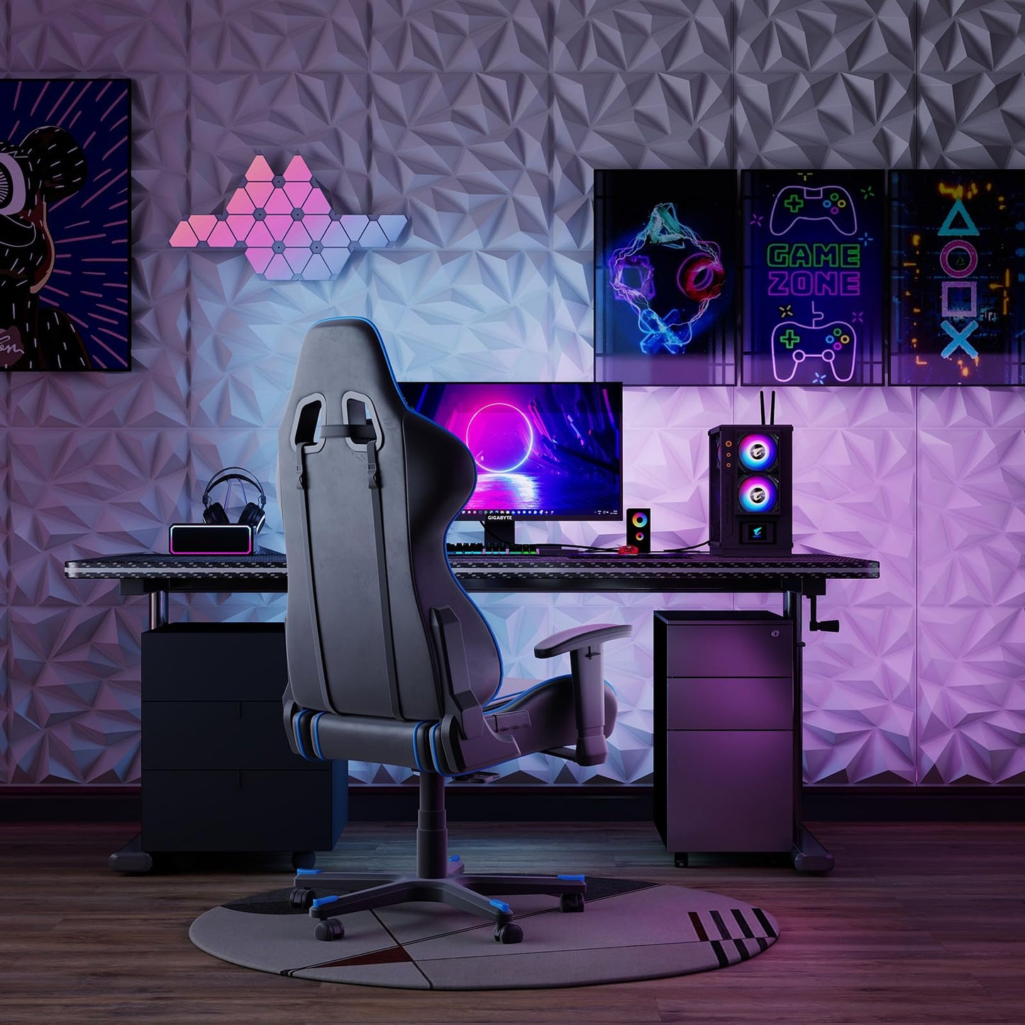 20-Pack 3D Wall Panels with Decorative Diamond Patterns