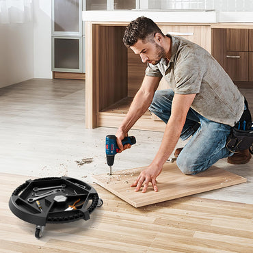 Mobile Automotive Tool Creeper with 3 Swivel Casters and 4 Compartments