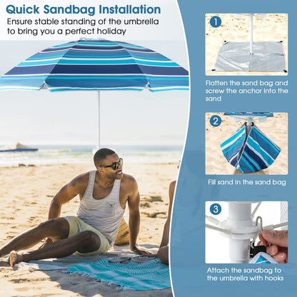 GiantexUK 2M Beach Umbrella