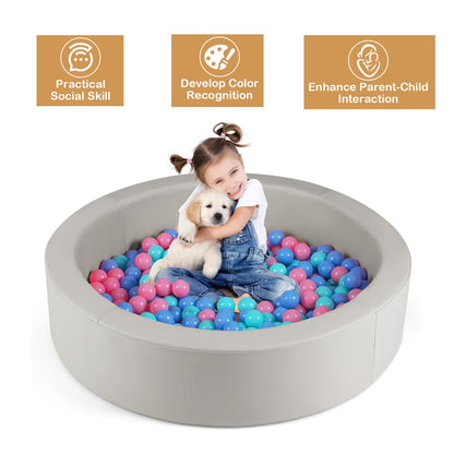 Ball Pit for Toddlers Baby Foam Ball Pit with Ocean Balls Soft Round Kids Ball Pool
