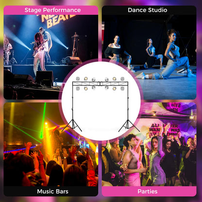 Lighting Truss System, 11-Level Height Adjustable Lighting Stand with 2 Folding Tripods