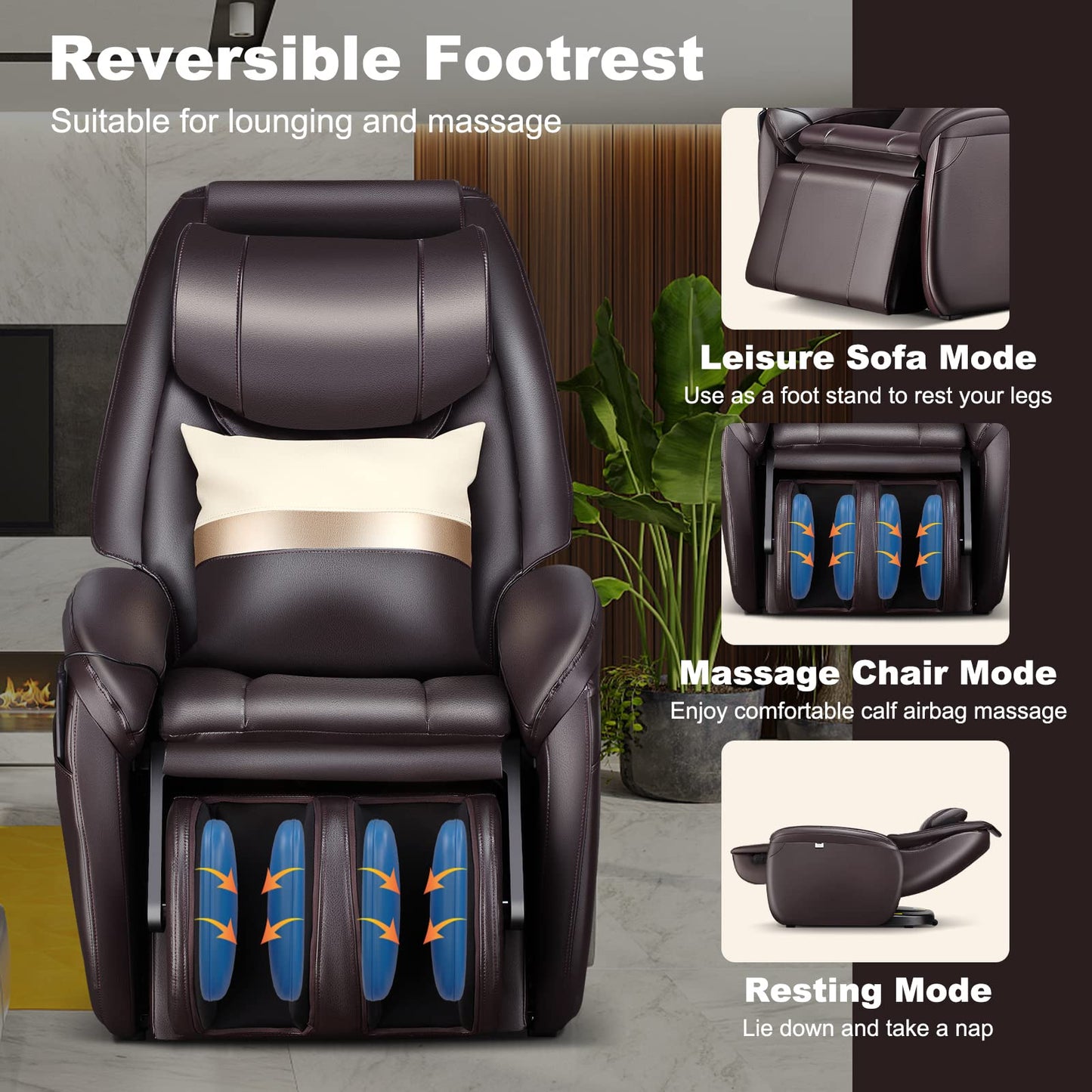 3D Zero Gravity Massage Chair with Full Body Massage and Back Heater