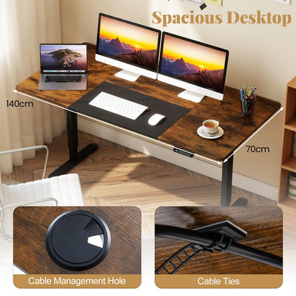 140 x 70cm Electric Height Adjustable Standing Desk