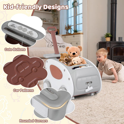 2 in 1 Toddler Toy Cart with Parent Handle