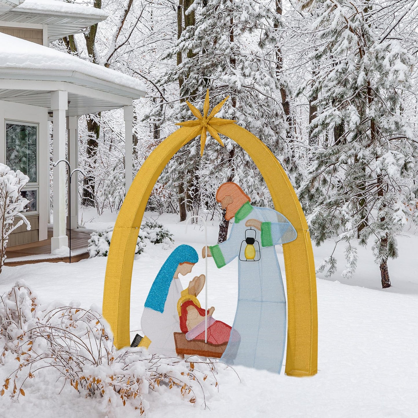 168 CM Christmas Nativity Scene with 194 LED Warm White Lights