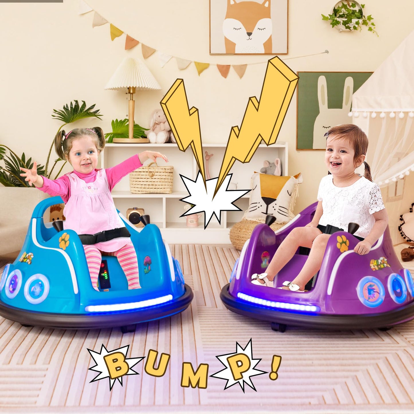 Electric Bumper Car with 360° Spin and Remote Control for Toddlers and Babies