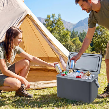 12L Insulated Cool Box, Hard Cooler Ice Chest Box for Cold/Hot Food & Drink