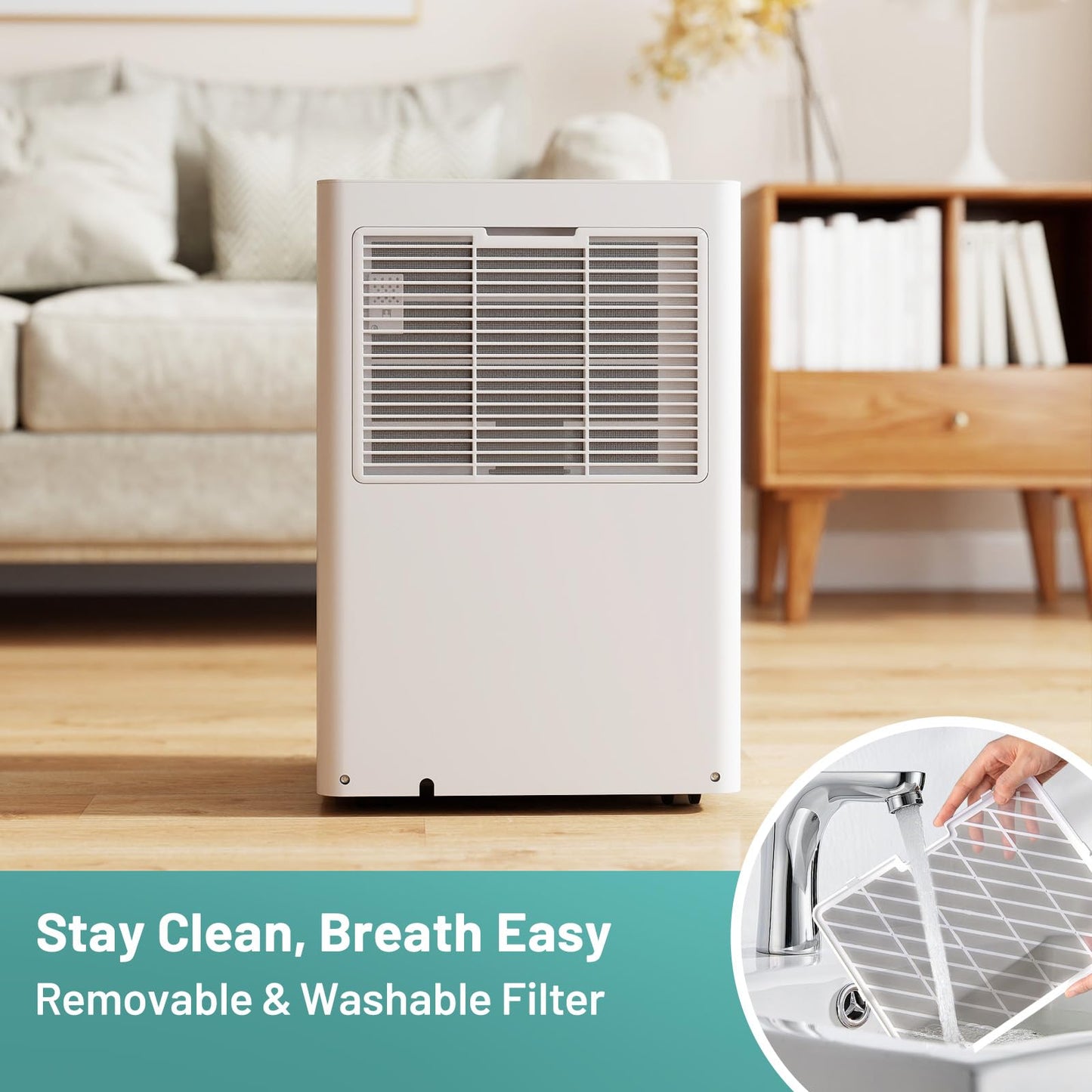 30L Dehumidifier with 3 Modes and 3-Color Lights