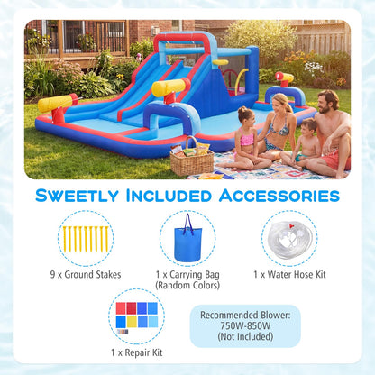 5 in 1 Mega Kids Bouncy Castle with Dual Slides