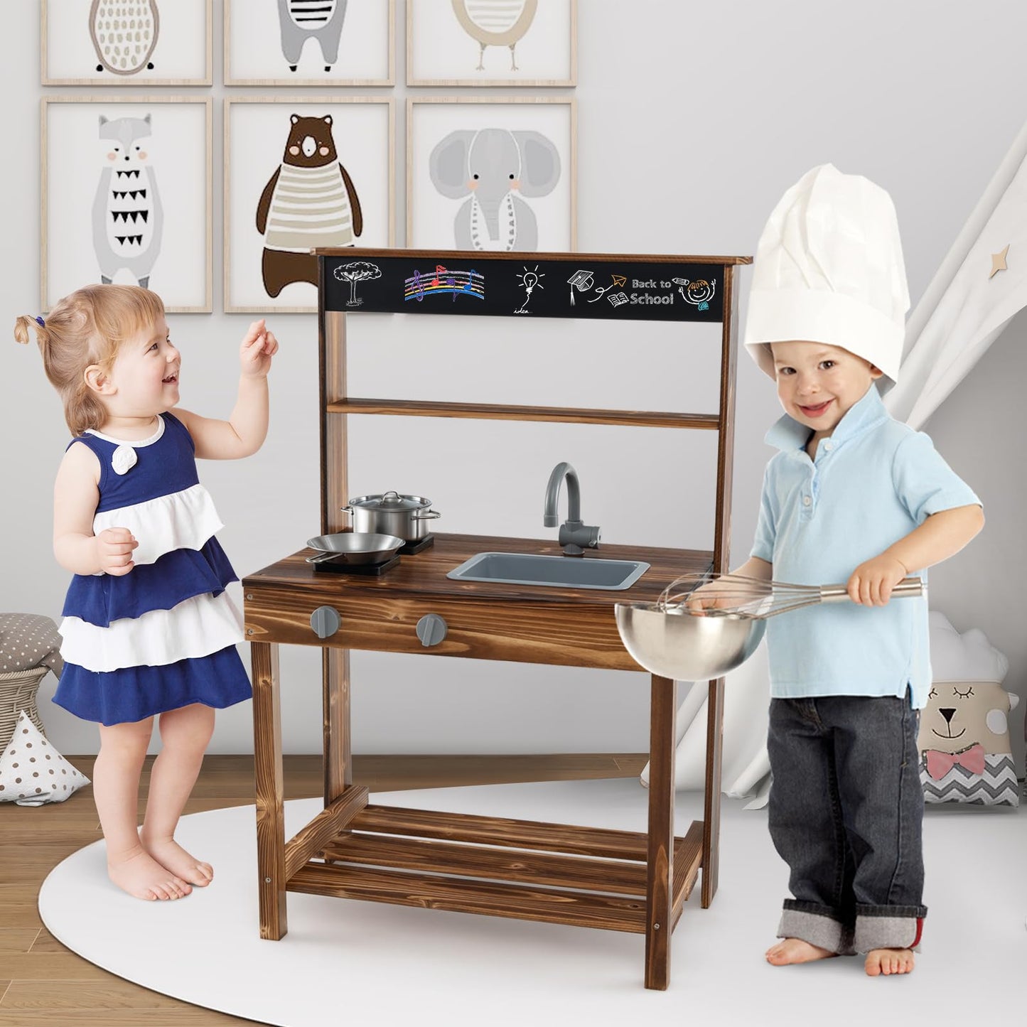 Kids Mud Kitchen with Removable Sink
