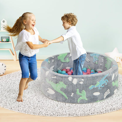 Glow in the Dark Round Ball Pool with 200 Colorful Ocean Balls