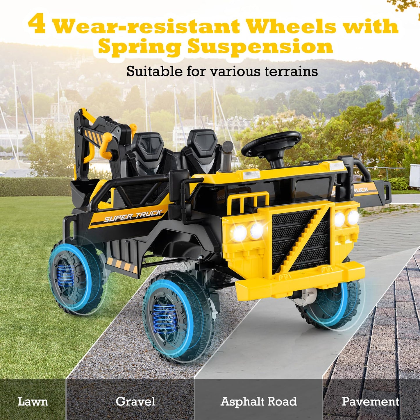4WD Electric Truck Construction Vehicle with Remote Control