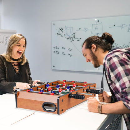 Table Top Football Game, 51 x 31cm Foosball Table with 2 Balls, Score Keepers