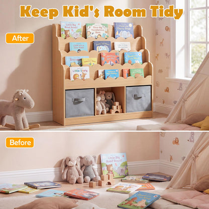 Kids Bookcase, Children Storage Shelf
