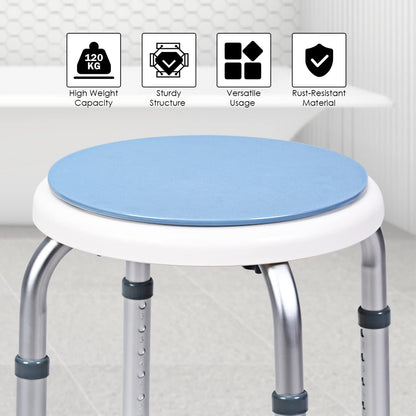 360° Rotating Round Shower Stool