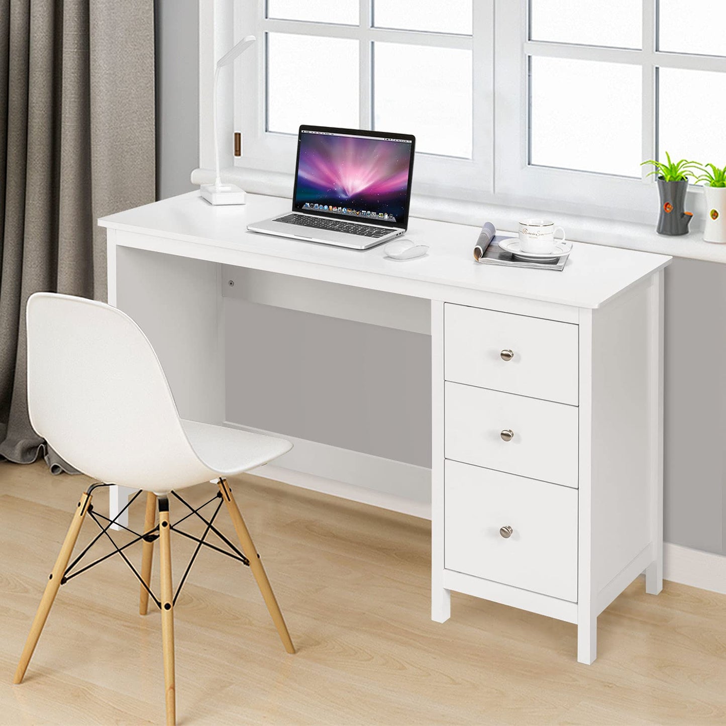 Modern Computer Desk with 3 Drawers for Home Office