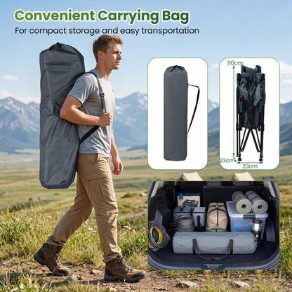Adjustable Backrest, Storage Bag, Padded Pillow & Side Pocket