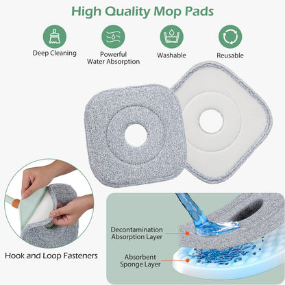 Spin Mop and Bucket Set Separation Dirty and Clean Water System