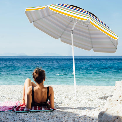 178 cm Beach Umbrella Sun Protection Portable Outdoor Sunshade Parasol for Sand