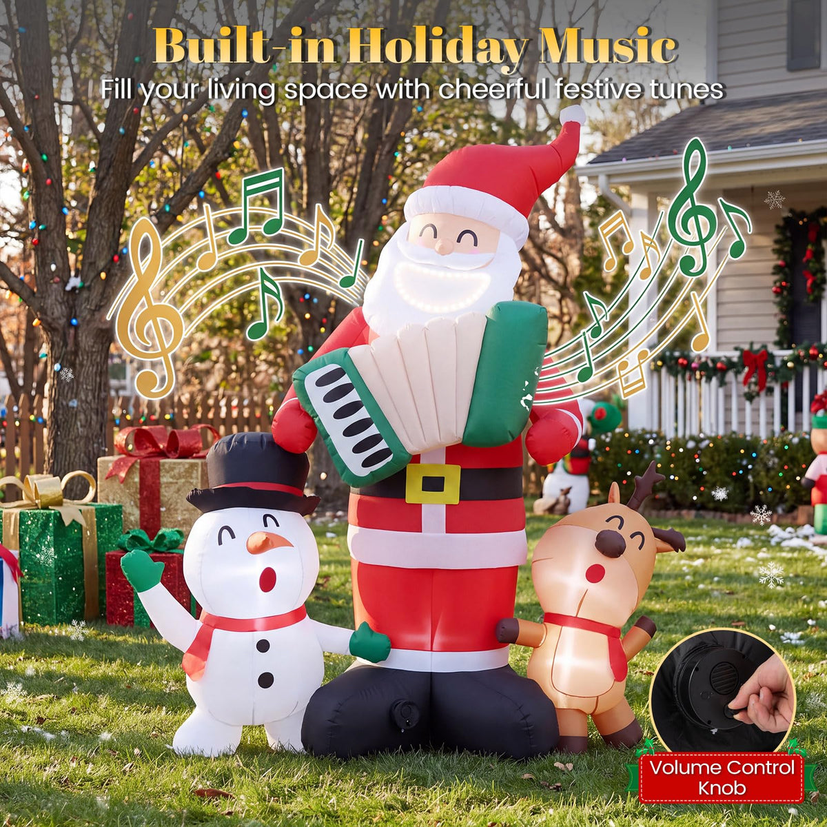 Inflatable Christmas Santa Claus, 8FT Self Inflating Xmas Decoration