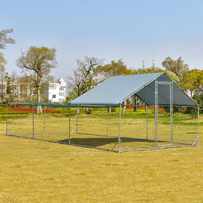Galvanized Metal Walk-in Large Chicken Run Coop