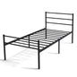 Single Size Modern Bed Frame with Metal Slat Support