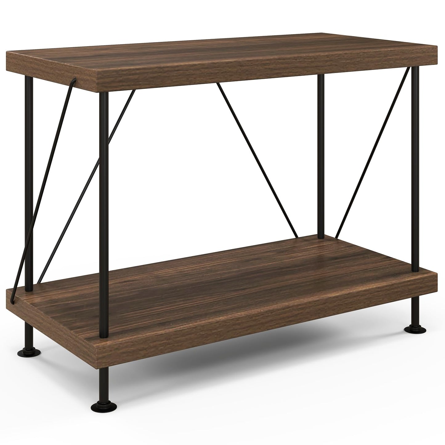 2-Tier Multipurpose Display Rack with Metal Frame for Living Room Home Office