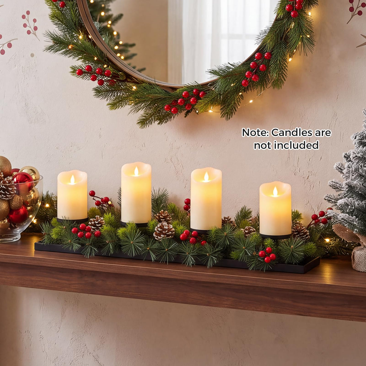 Christmas Table Centrepiece, Xmas Tabletop Decorations
